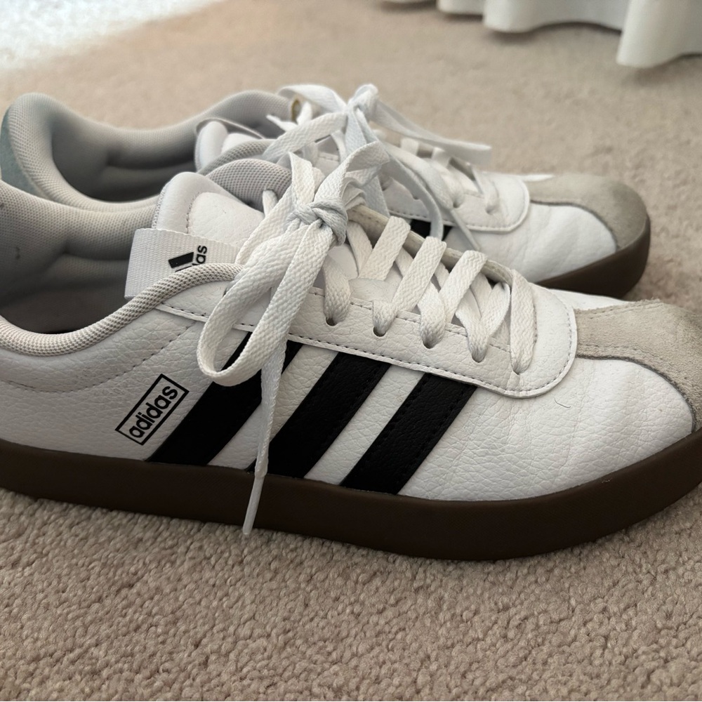 Adidas Women's White and Black Sneakers